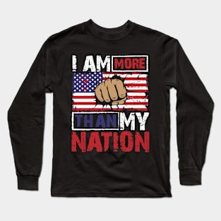 Anti Patriotism Design USA Long Sleeve T-Shirt